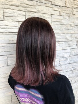 ヘアアンドメイクユ ニキス 利府店(HAIR&MAKE UNIXIS) バレイヤージュ×ピンク