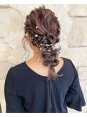ミディアムヘアでもできる！編みおろしヘアセット