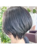 白髪もしっかりカバー!グレージュボブ!