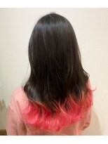 ヘアサロン ハーツ(hair salon HEARTS) 黒髪×蛍光ピンク