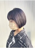 ★モードヘア ショートボブ 小顔カット 暗めカラー