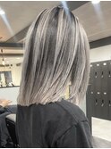 ミルクティーベージュダブルカラーケアブリーチインナーカラー