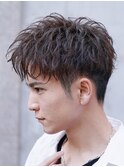 スパイキーショートアップバングビジネスショート30代40代短髪