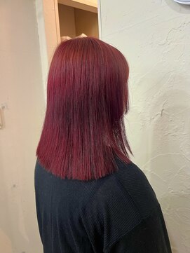 アジールヘア 北千住駅西口店(agir hair) チェリーレッド　暖色カラー