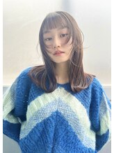 ノースイースト 阿佐ヶ谷南口店(north east) 顔まわりレイヤー/オン眉/短めバング/グレージュ/透明感カラー