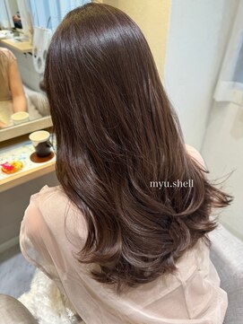 シェルバイコソラ(SHELL by kosora) 重めレイヤー　くすみブラウン