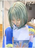 美髪ミディアムボブショートおくれ毛_ba411242