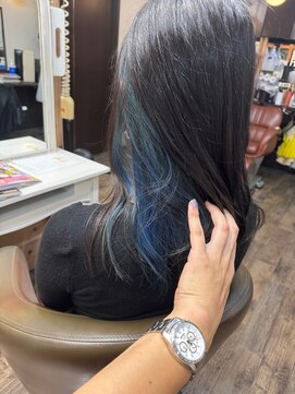 ブルー インナーカラー