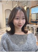 ミディアムレイヤーカット/レイヤー/顔周り/韓国/髪質改善北千住