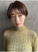耳かけマッシュショート銀座似合わせショートことりベージュ銀座