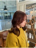 光で透ける冬のオレンジブラウン