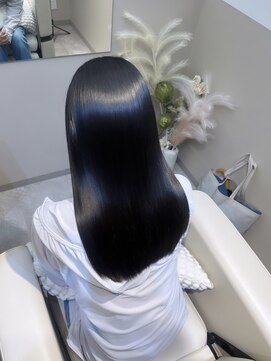 髪質改善/縮毛矯正/暗めカラー/ブルーブラック