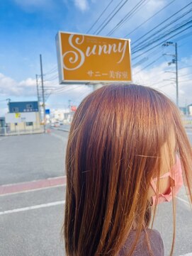 サニー 国府店(Sunny) ブリーチなしの明るいオレンジカラー