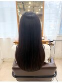 艶感ロング×髪質改善ストレート｜ナチュラルにまとまる縮毛矯正