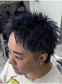 ブルーメッシュ×短髪