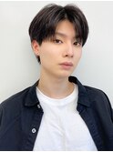 アップバングセンターパートダウンパーマコンマヘアメンズヘア