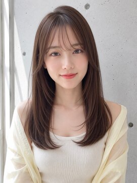 ノア 三宮店(NOA) 【NOA】韓国ロングレイヤー×顔まわりレイヤー×透明感ブラウン