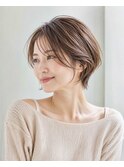 似合わせショートボブ白髪ぼかし脱白髪染め30代40代50代60代♪
