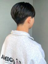 ナカオコアフュール(NAKAO COIFFURE)&nbsp;刈り上げマッシュ ツーブロック 黒髪ショート メンズカット