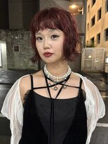 ロッソ 西荻窪(ROSSO)&nbsp;ボブパーマ/ブリーチなしレッド/ドライパーマ/ワインレッド