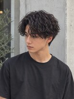 ネオリーブ モカ 川崎チネチッタ店(Neolive mocca)&nbsp;波巻きパーマ×センターパート