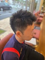ルシードスタイル キューブ メンズ(LUCIDO STYLE Cube men's)&nbsp;メンズベリーショート×刈り上げ｜黒髪爽やかアップバング