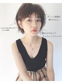 [代々木]ナチュラルピンクスイートAラインの甘辛ショートボブ