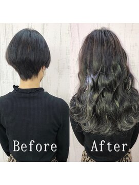 あるじゃんすー 心斎橋店 グレーブラック#シールエクステ#アッシュブラック#美髪#心斎橋