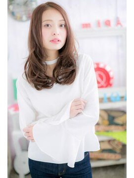 ミック ヘアアンドメイク アップ 駒込店(miq Hair&Make up) ゆる巻きランダムパーマでアンニュイ顔…外国人風ロング