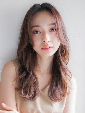 リヤン 表参道(lyann) 前髪ビタミンカラーくびれヘア デジタルパーマフェザーバング