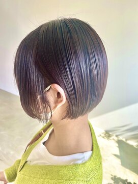 フープヘアー(HOOP.HAIR) ぱつっとボブ×春カラー