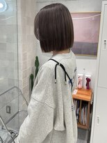 ローウェ 渋谷(Louwe)&nbsp;ぱつっとボブ × ラベンダーグレージュ【 ayana 】