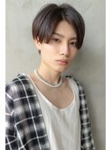 アッシュブラック/ニュアンスパーマ/刈り上げ/ツーブロック