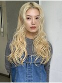 【arteHAIR】ブロンド/抜きっぱなし/コテ巻きアレンジ