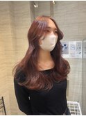 ピンクブラウン★ローレイヤー ヨシンモリ巻き