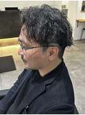 メンズマッシュパーマツイストパーマスパイラルパーマ刈り上げ