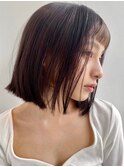 イメチェン/ホワイトブロンド/外ハネボブ/美髪/表参道/髪質改善