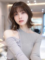 20代30代大人かわいい/くびれボブ/フェイスレイヤー/前髪