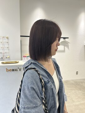 ビューバイネオリーブ 用賀店(Beau'r by neolive) 黒髪ボブルフネビージュ小顔ワンレン《用賀》