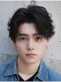 メンズフェザーパーマショート　【下北沢/men's】