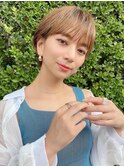 20代～50代☆ショートボブ☆前髪ありパールベージュ髪質改善