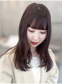 梅田/暖色カラー/チェリーレッド