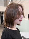 韓国タッセルカット顔まわり切りっぱなしボブ堀江