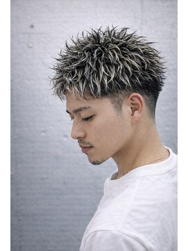 メンズ ラピス(Men's Lapis) 縦落ちツイスパ×ホワイトメッシュ