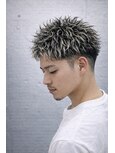 縦落ちツイスパ×ホワイトメッシュ