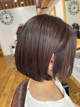 ブリッジ(bridge) 白髪ぼかし/ハイライト/前下がりボブ