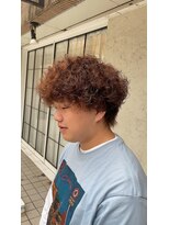 ベイス アワジ(BASE) ライトブラウンプードルパーマ