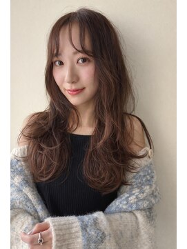 ケークリエイティブコード(K creative COrDE) イメチェン大人可愛い透け感レイヤー×チェスナッツブラウン　2
