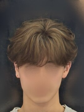 バース バイ ハピネス(BIRTH by happiness) 韓国へアカルマパーマワックスなしセンターパート黒髪ウルフ