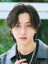 エルマーク 京都駅前(L-MARK)&nbsp;フェザーパーマ/ニュアンスパーマ/センターパート/メンズ/眉毛